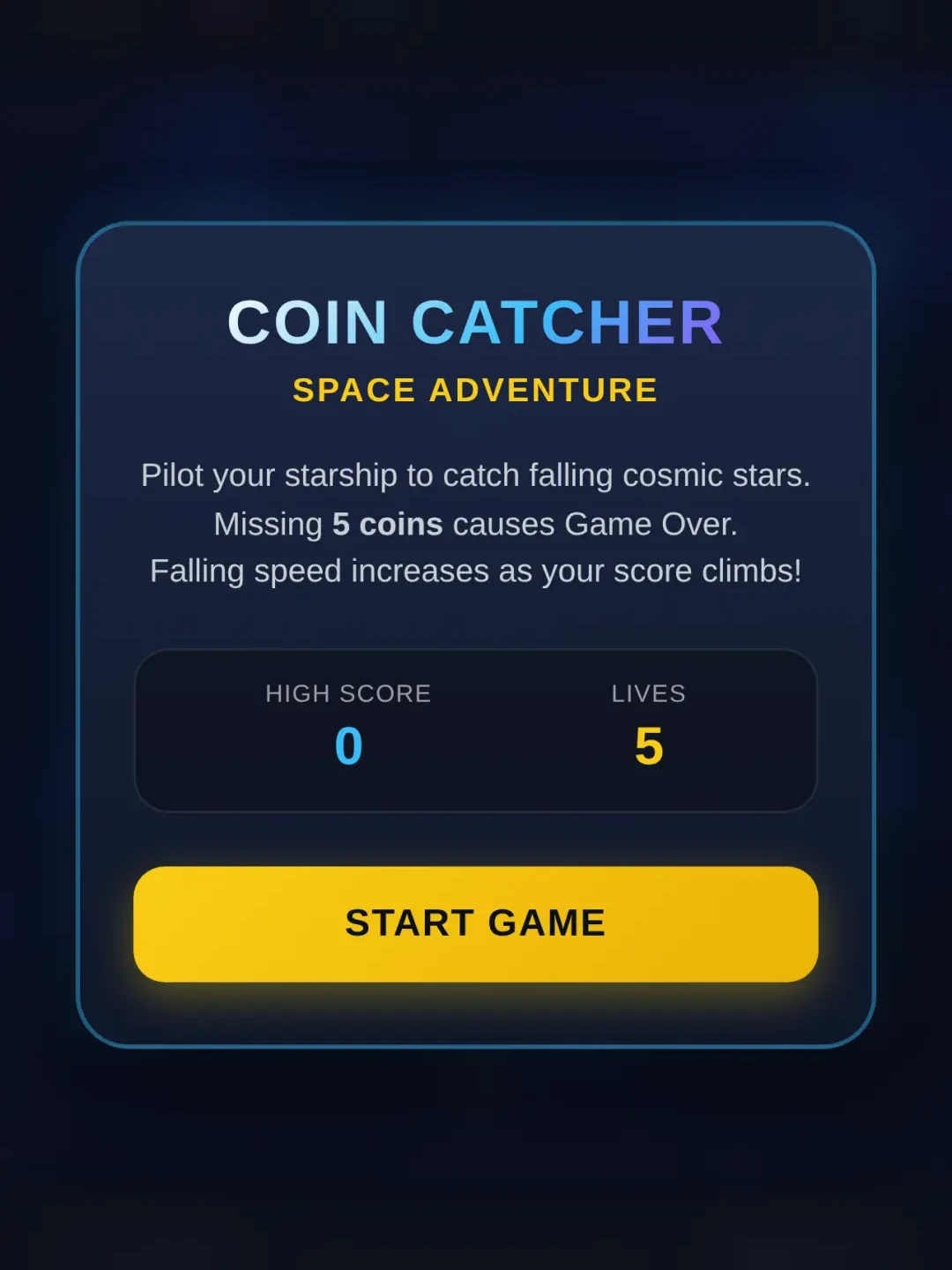 Coin Catcher: Space Adventure cover
