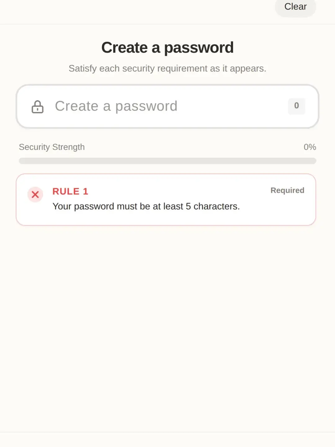 Create a Password cover