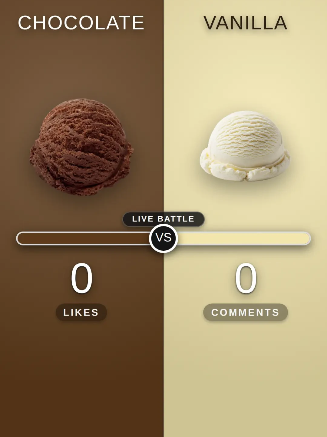 Chocolate vs Vanilla Live Battle cover