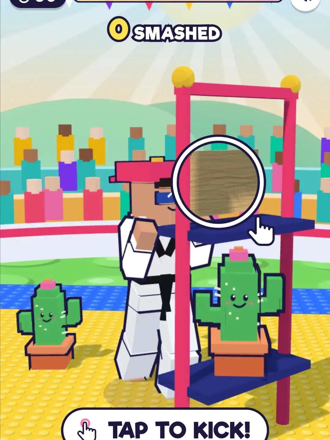 Don't Kick the Cactus! #arcade #kick #cactus #funny #robot #smash #kids #ninja