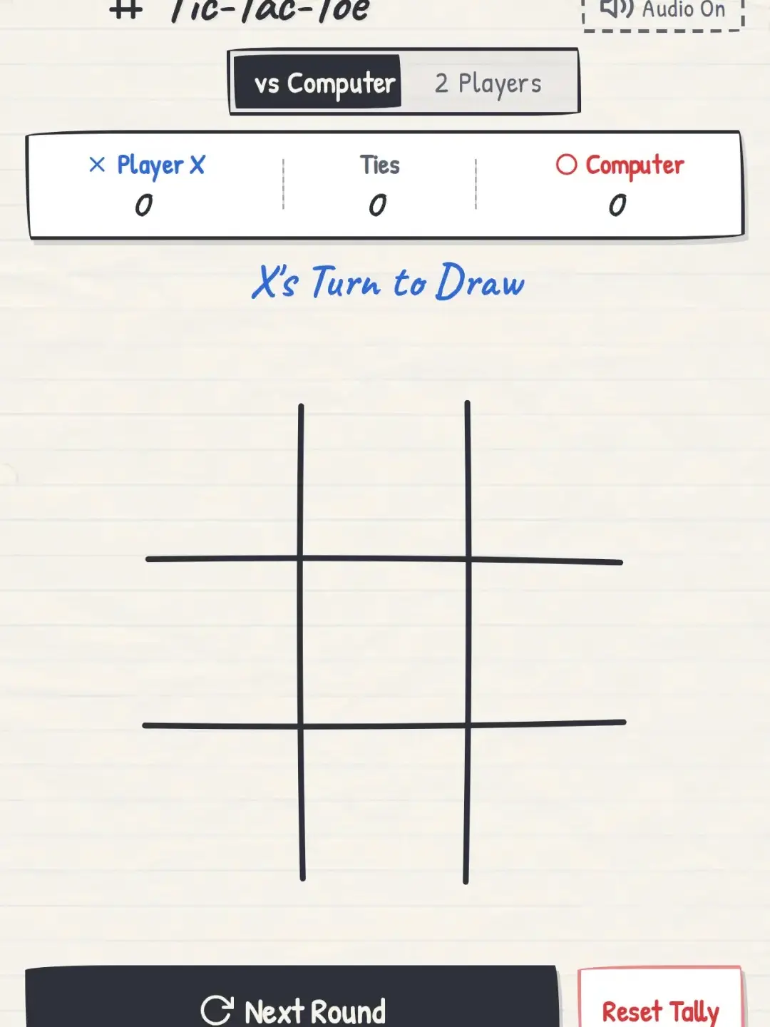 Notebook Tic-Tac-Toe cover