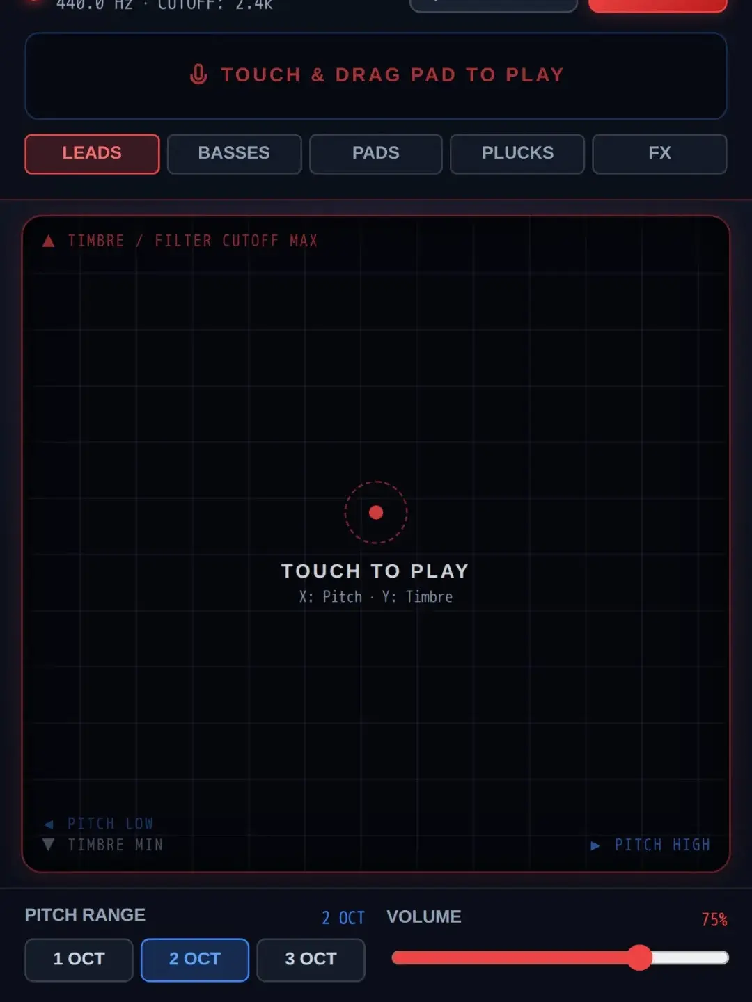 MODULATOR // X-Y Touch Synth cover