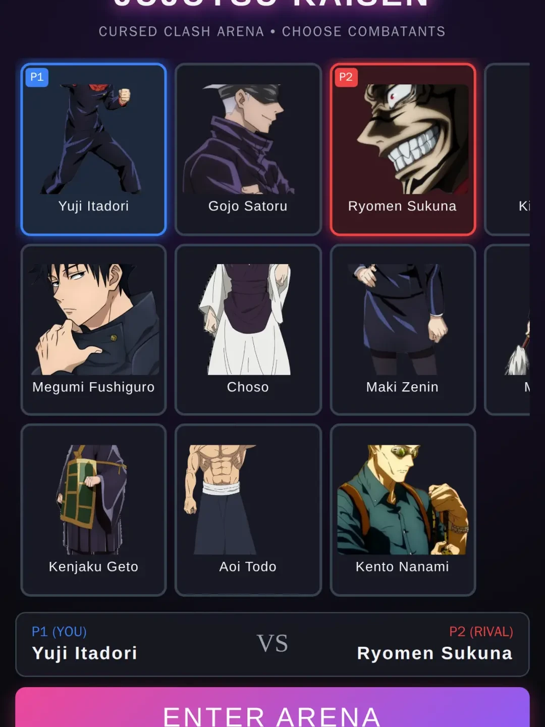Jujutsu Kaisen: Cursed Arena cover