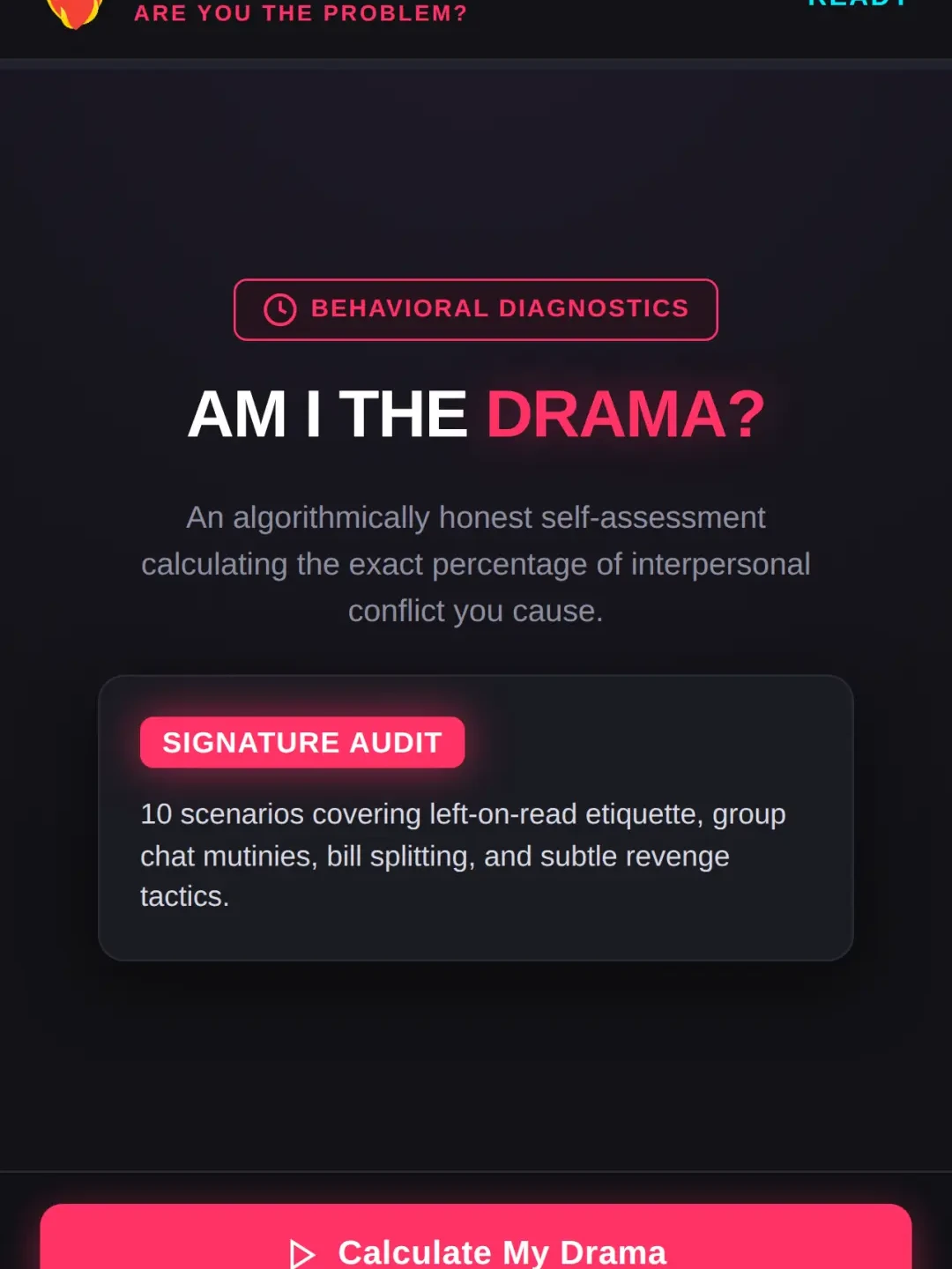 Drama Score: Are You The Problem? cover