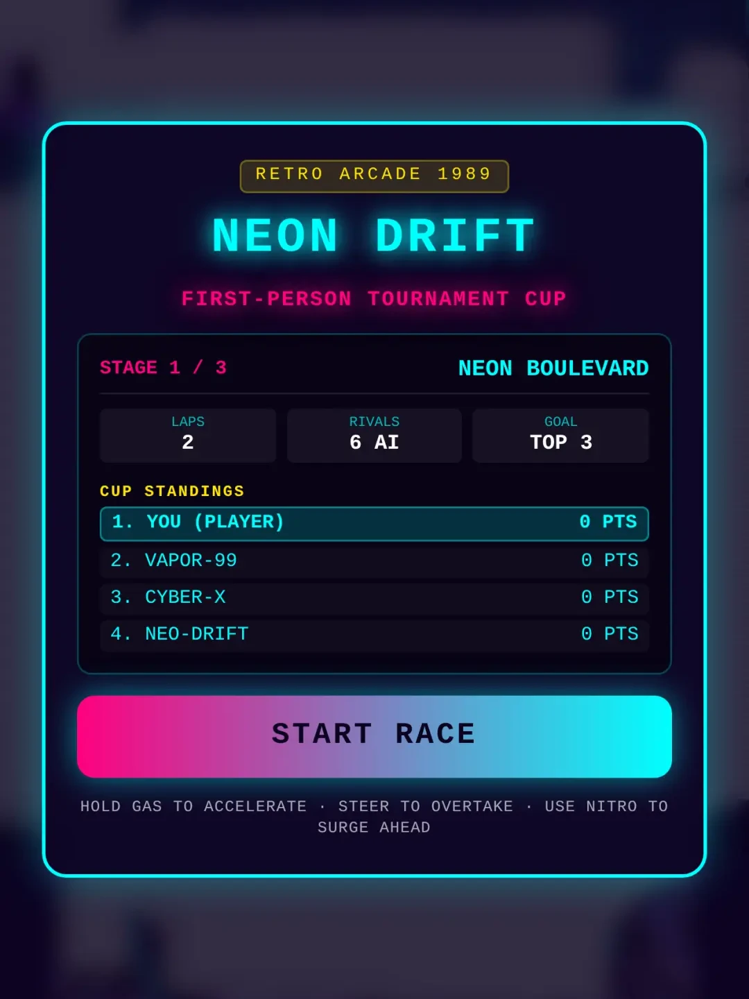 Neon Drift: Tournament Cup cover