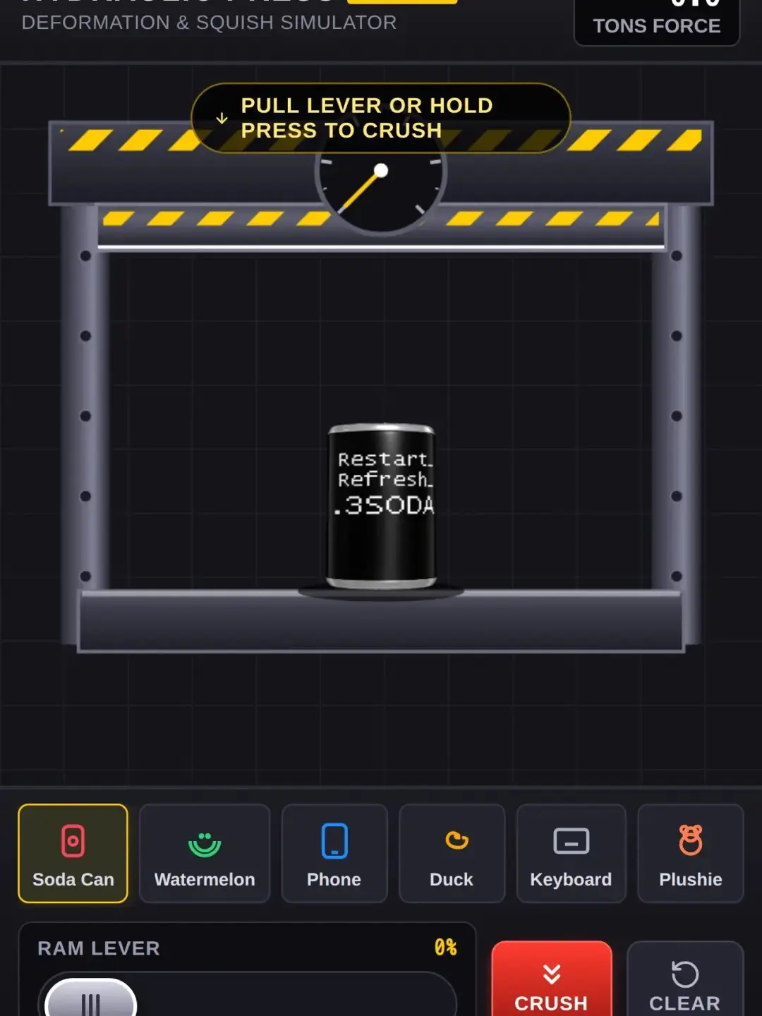 Hydraulic Press 100T - Crushing Simulator cover