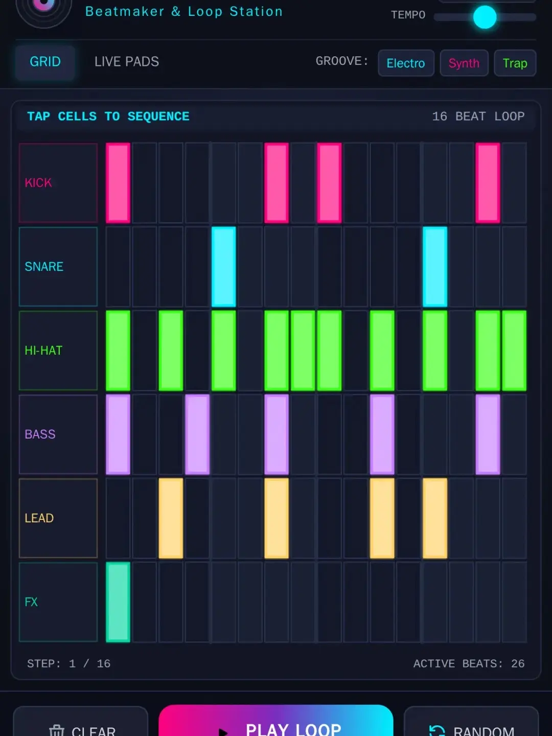 Neon Synth Studio - Music Maker cover