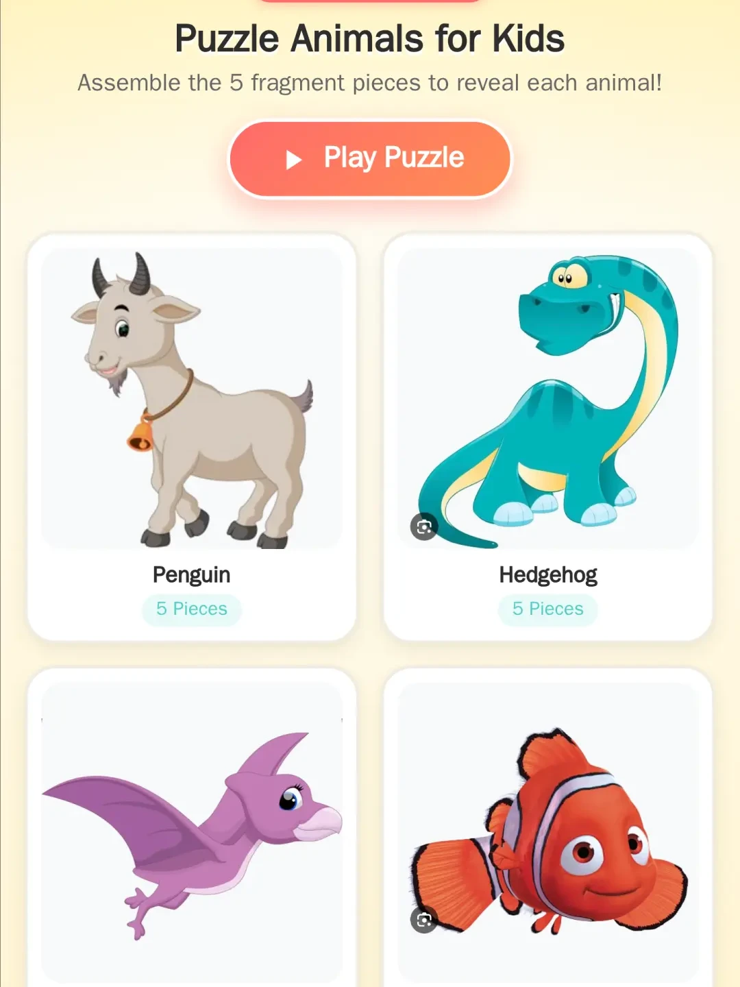 Puzzle Animals for Kids cover