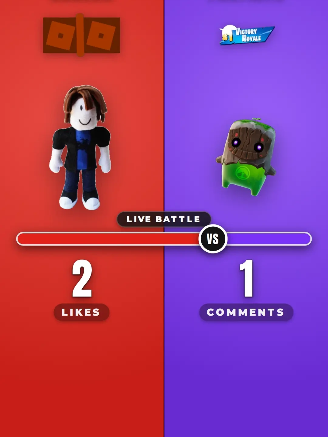 Roblox vs Fortnite Live Battle cover