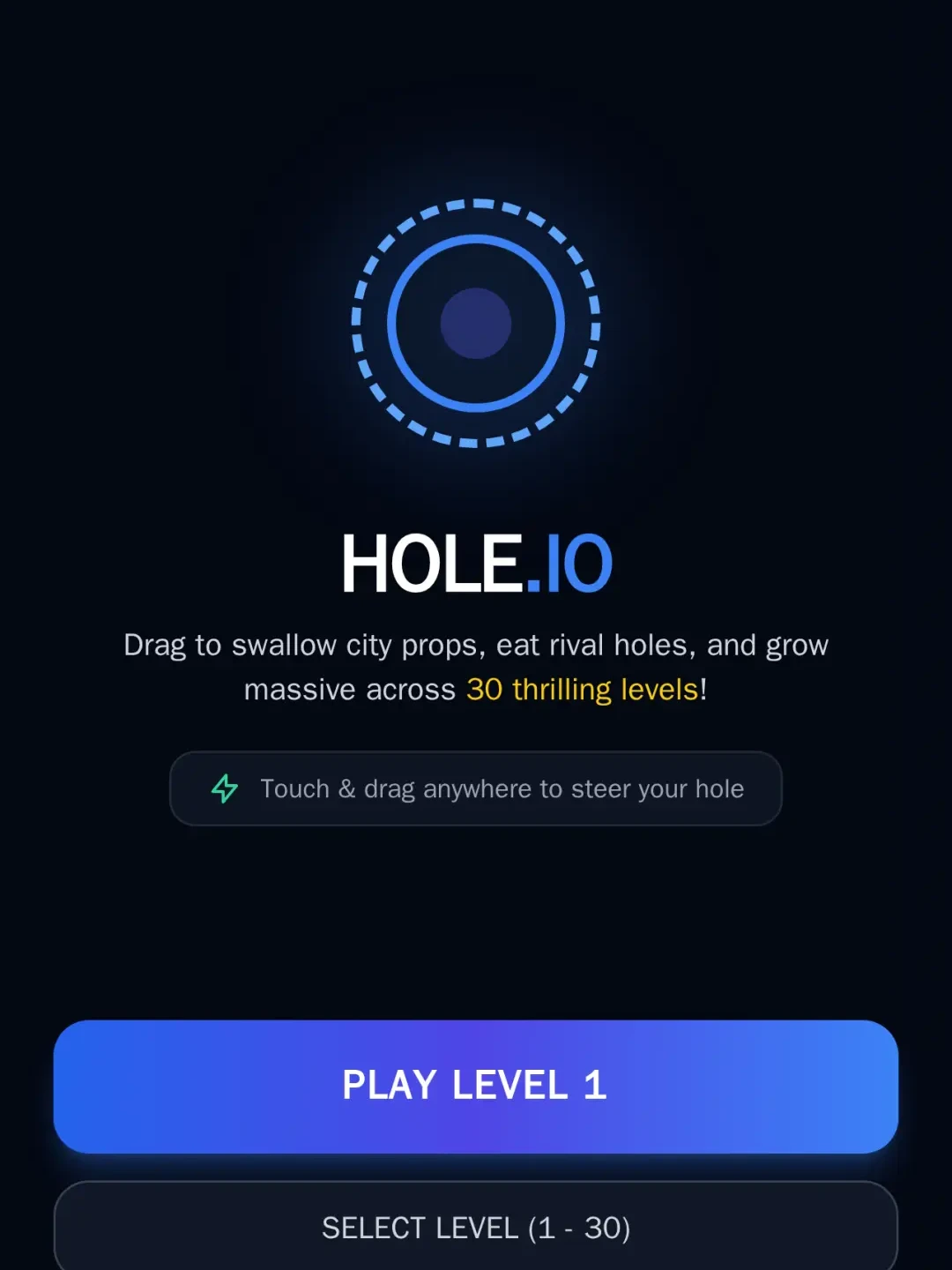 Black Hole Space.io - 30 Levels cover