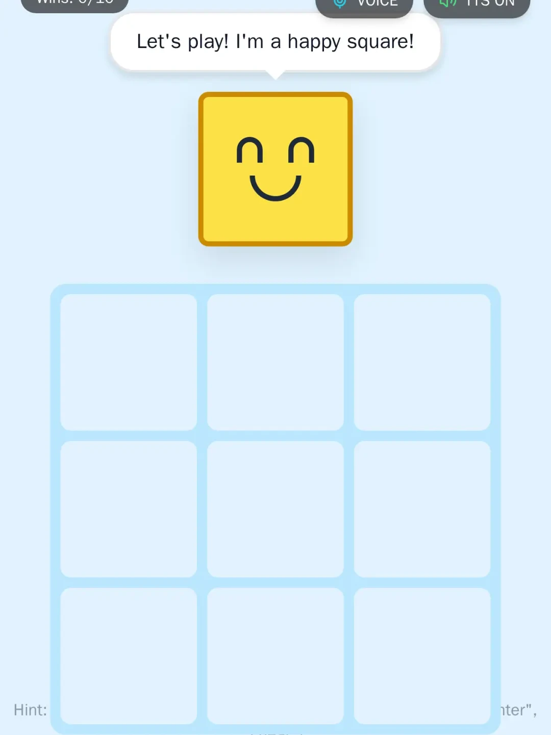 Crazy Square talking Tic-Tac-Toe cover