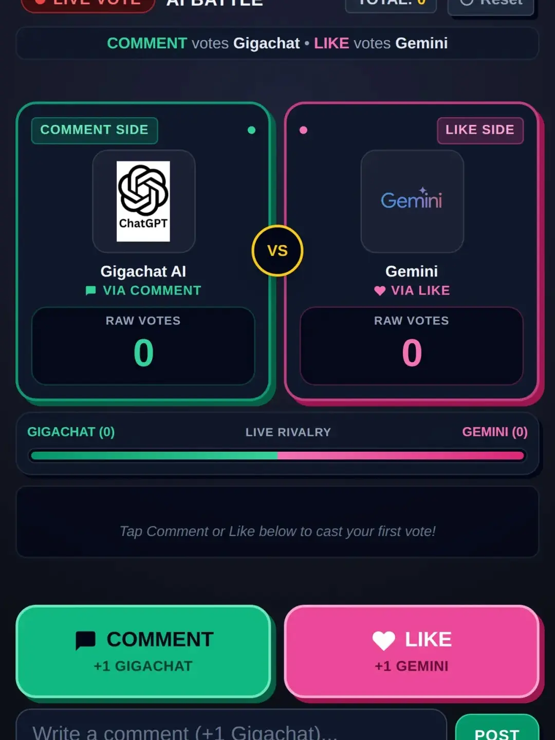 AI Vote Battle: Comment vs Like cover