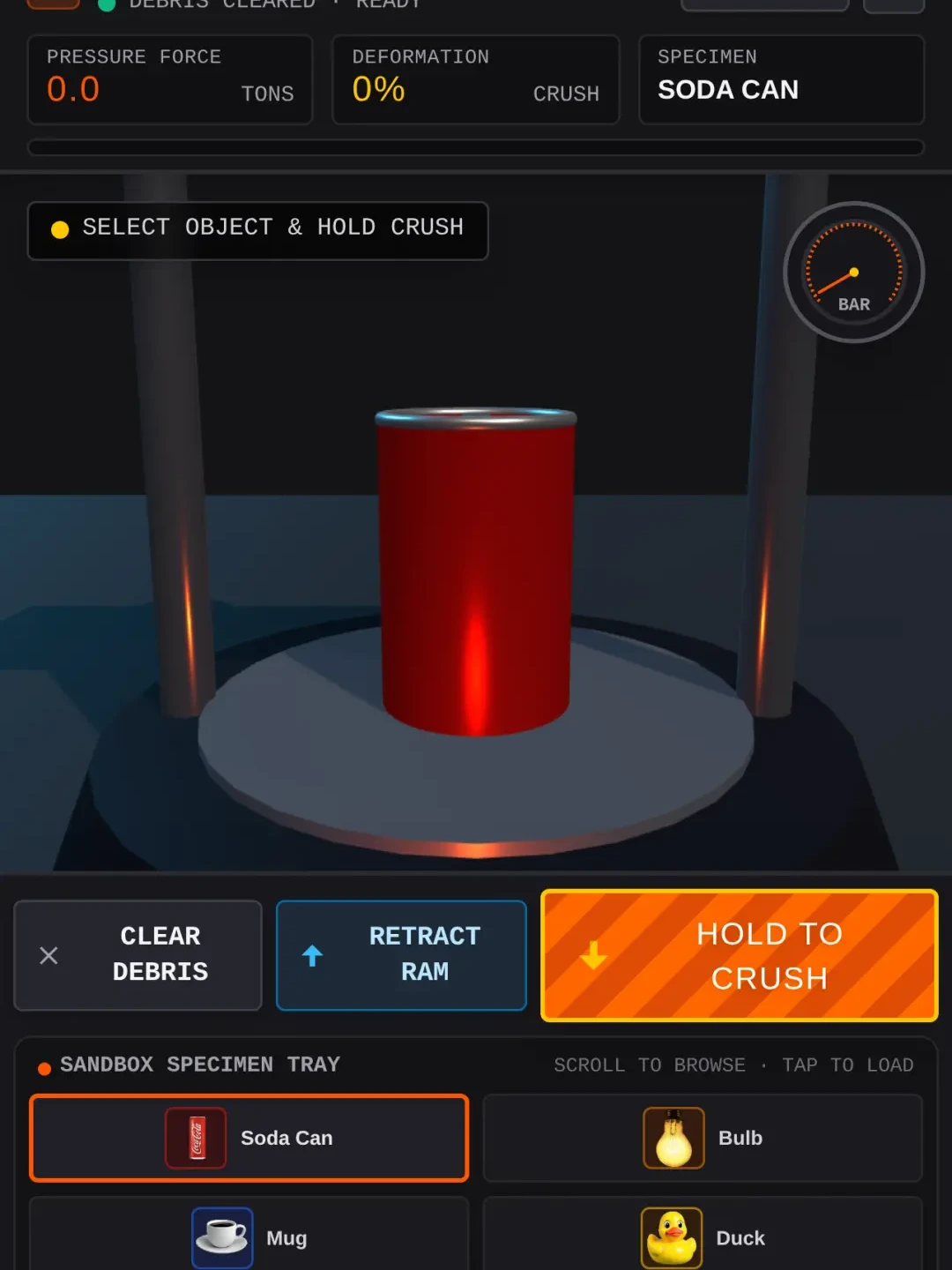 Hydraulic Press 3D Crushing Simulator cover