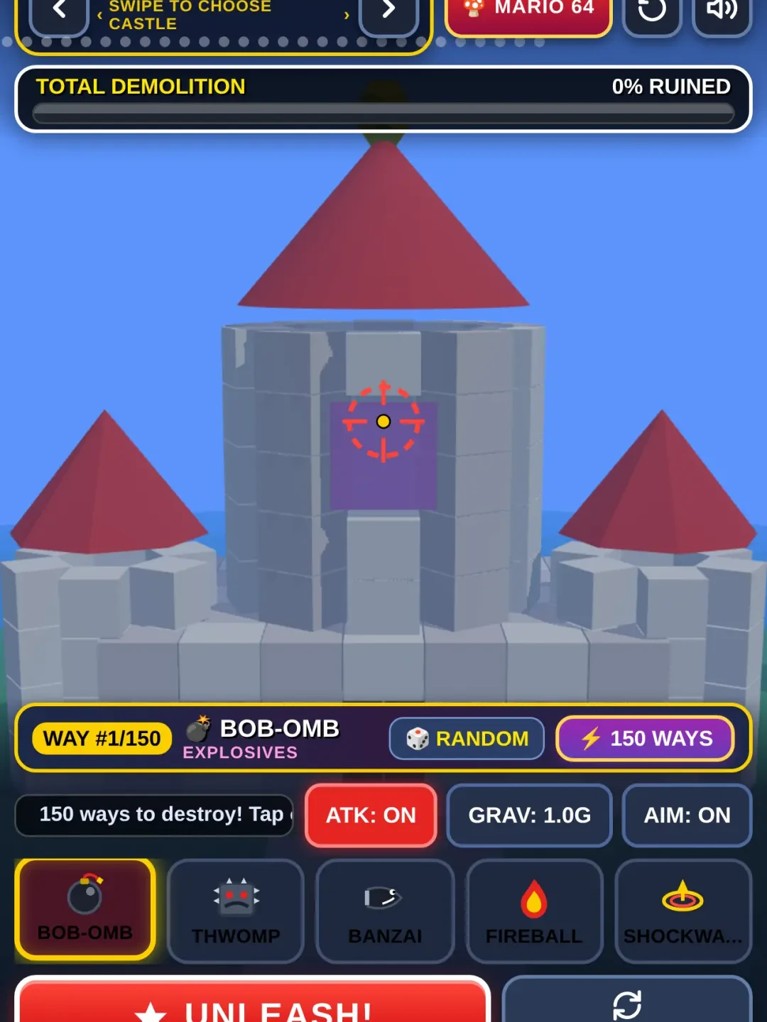 Mario 64 & Minecraft Castle Demolition - 150 Ways to Destroy cover