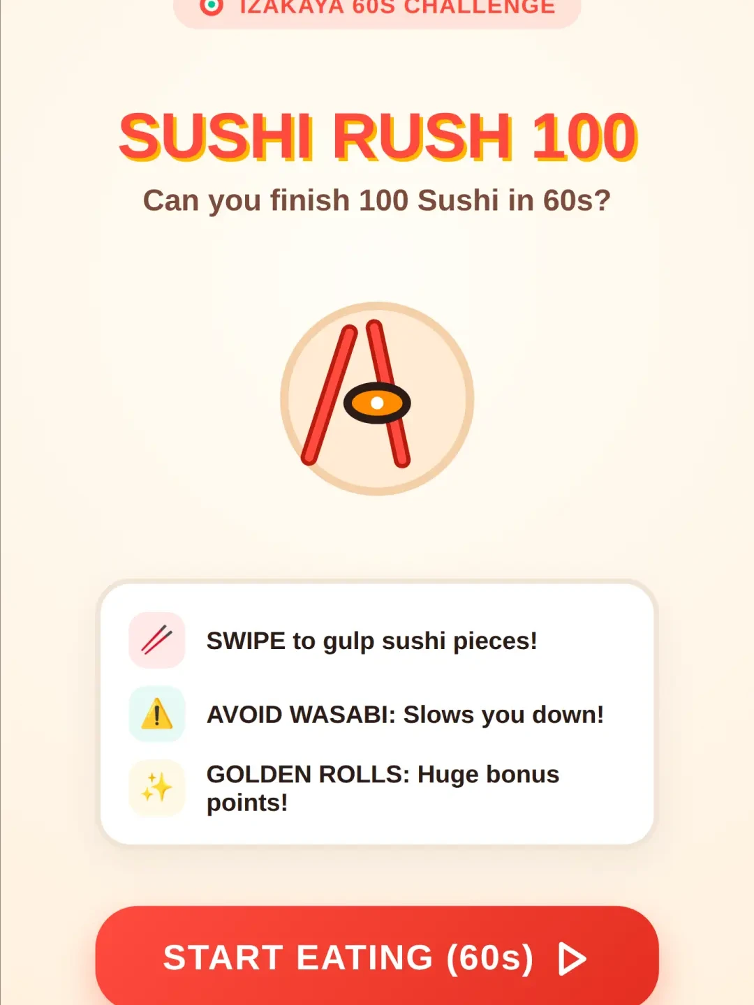 Sushi Rush 60s cover
