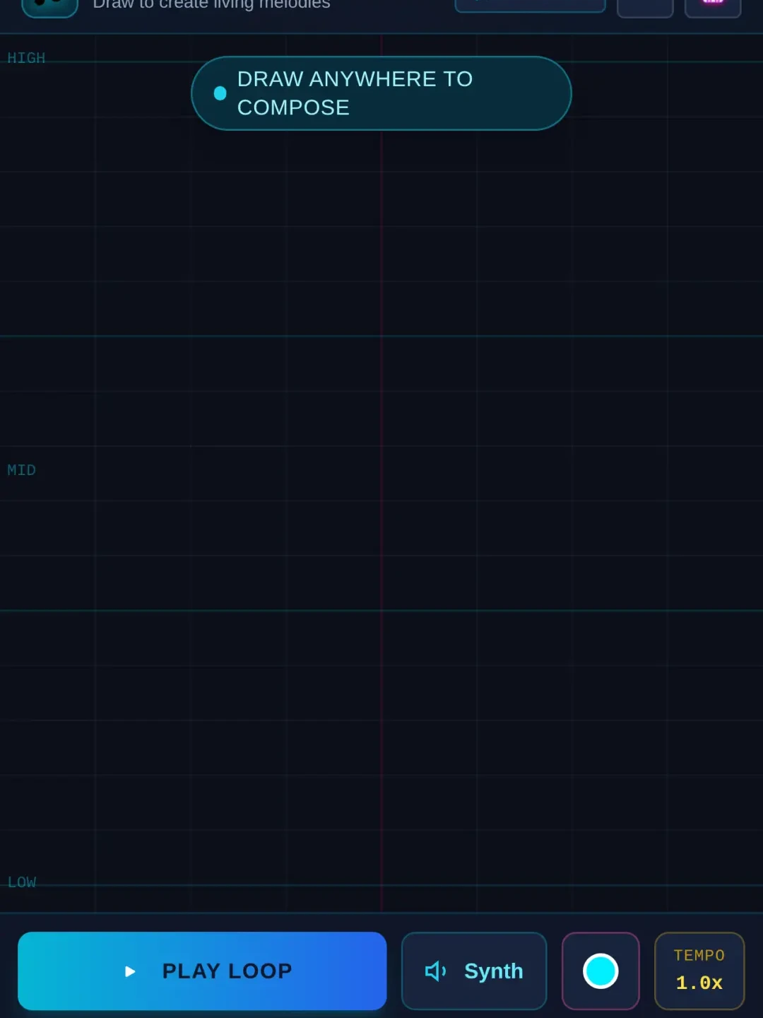 Neon Melody - Drawing Music Pad cover