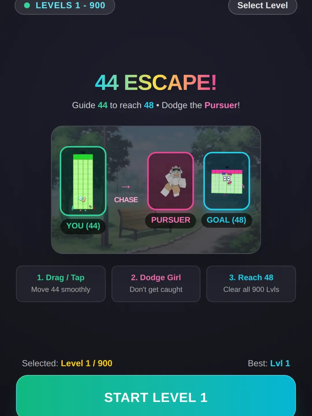 44 Escape: 900 Levels Chase cover