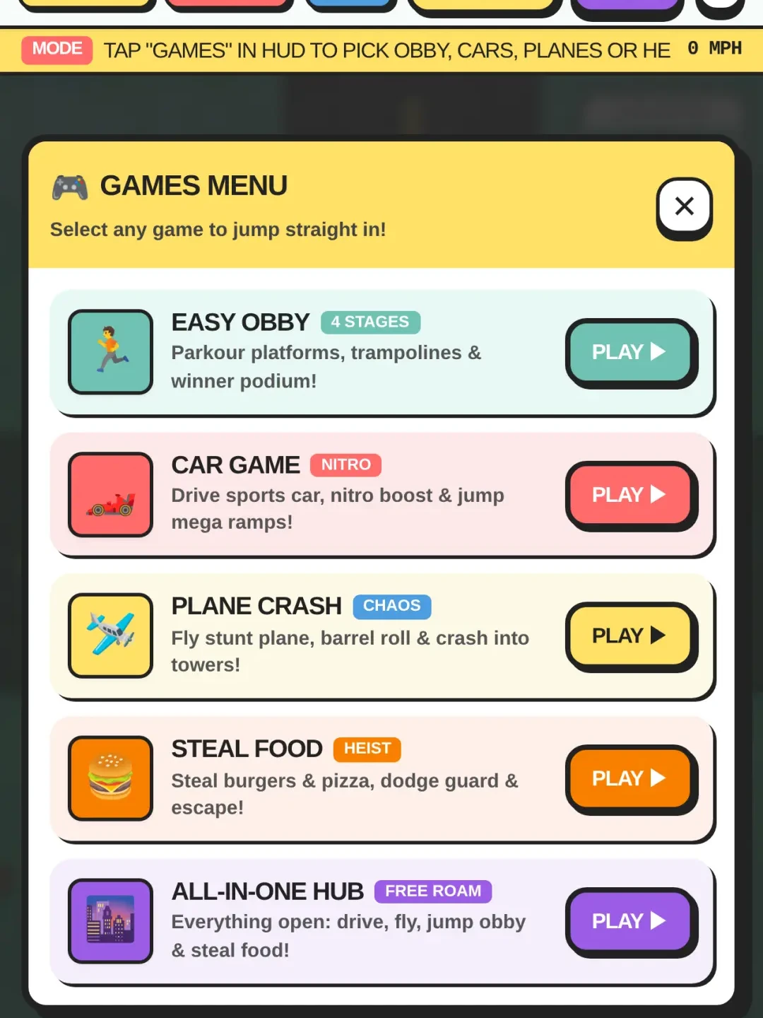 Cartoon Suburb Arcade - Obby, Cars, Planes & Heist cover