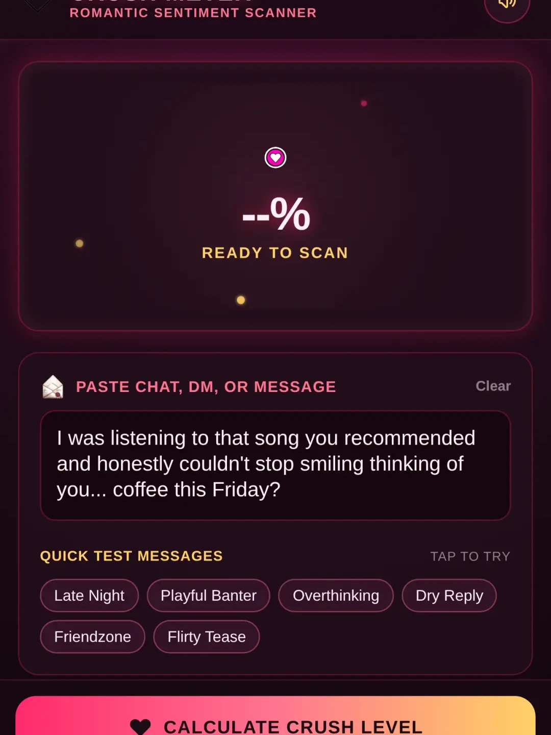 Crush Meter - Romantic Sentiment Scanner cover