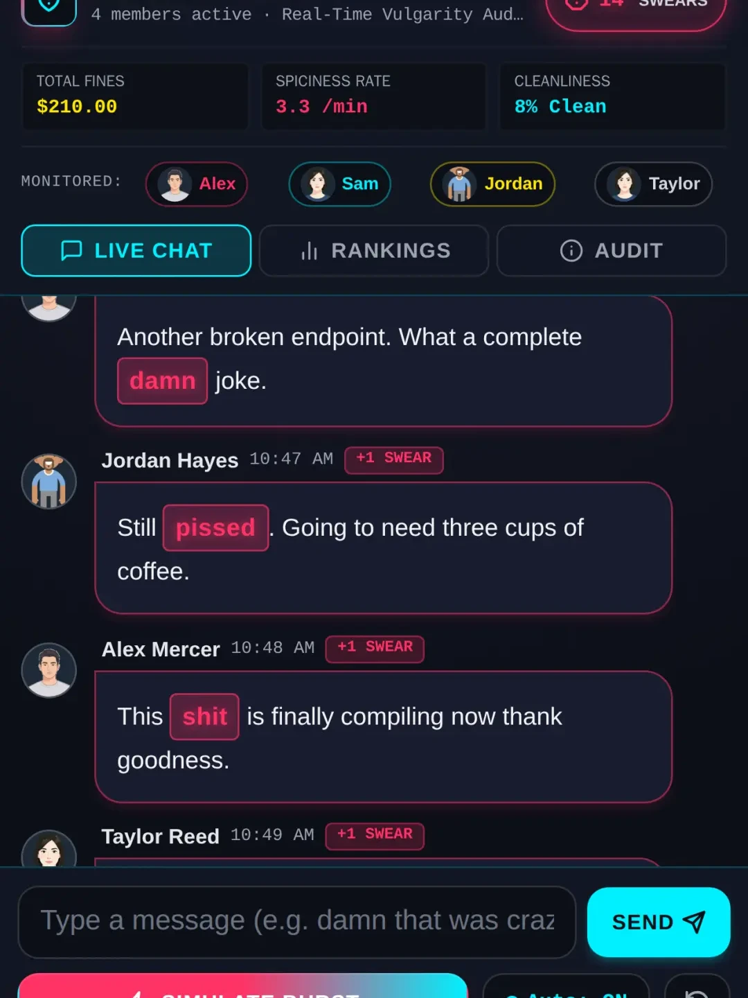 Swear Count - Group Chat Vulgarity Detector cover