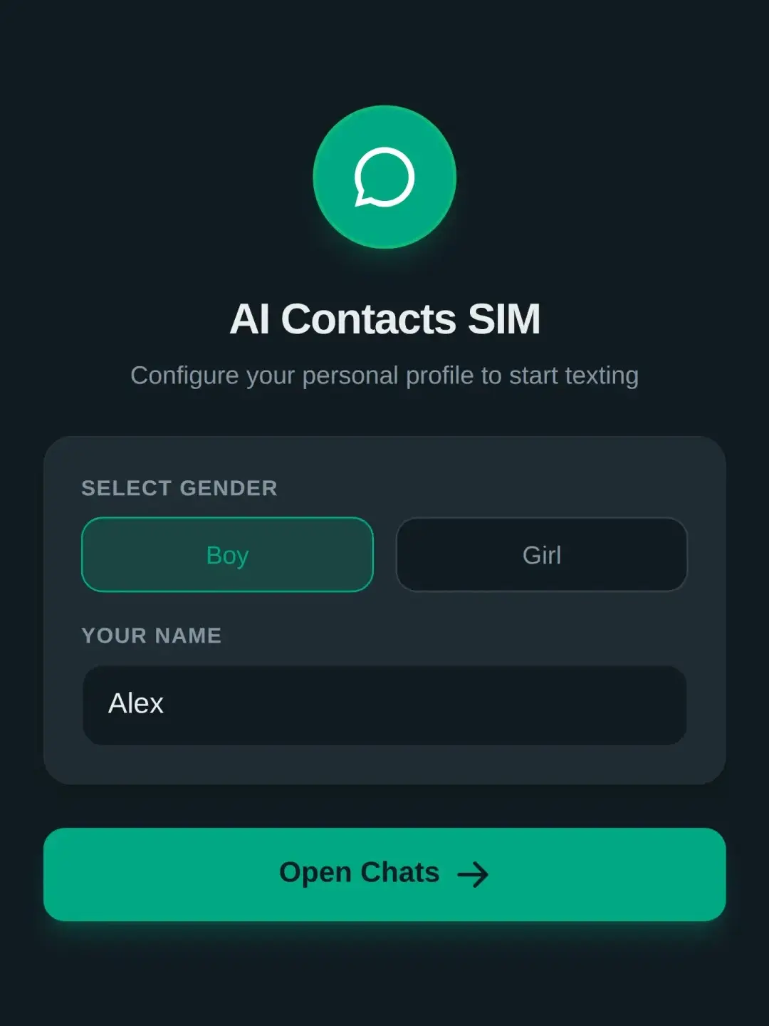 AI Contacts SIM cover
