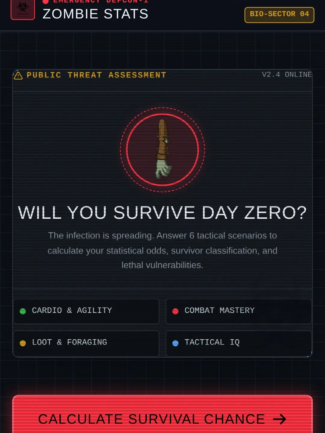 Zombie Stats - Apocalypse Survival Predictor cover