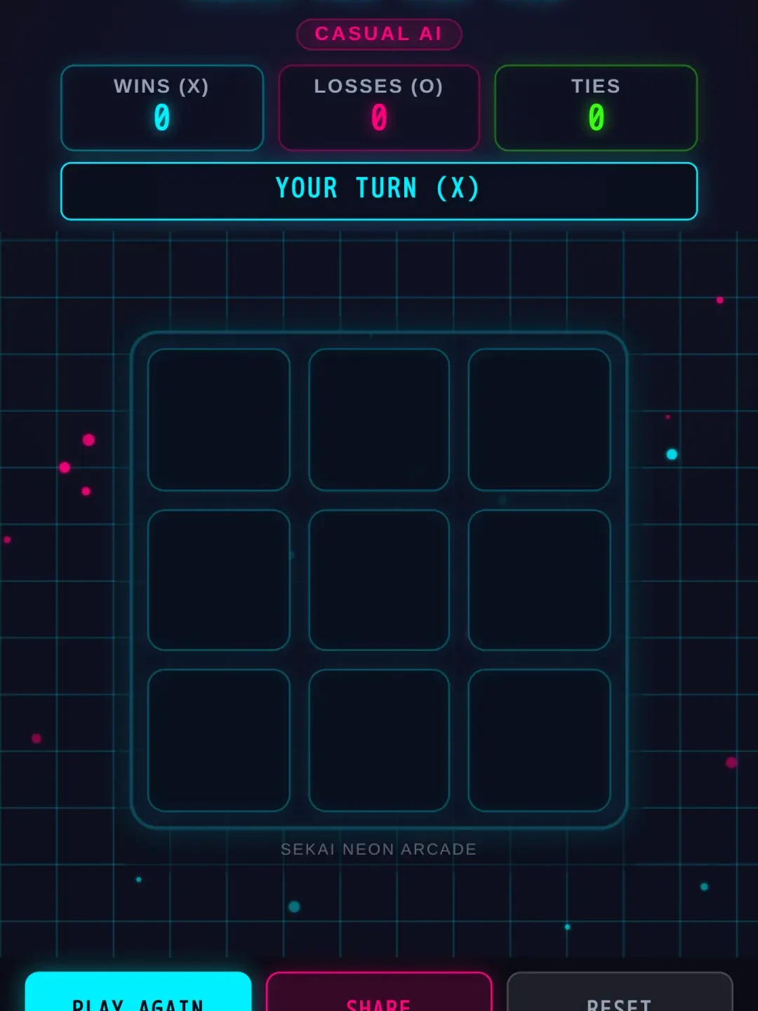Neon Arcade Tic Tac Toe cover