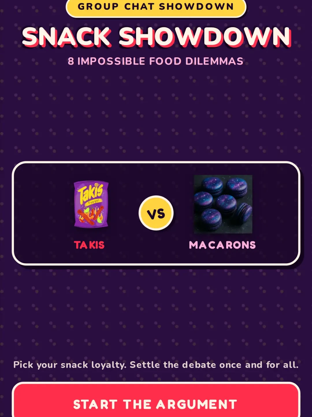 Snack Showdown: Would You Rather cover