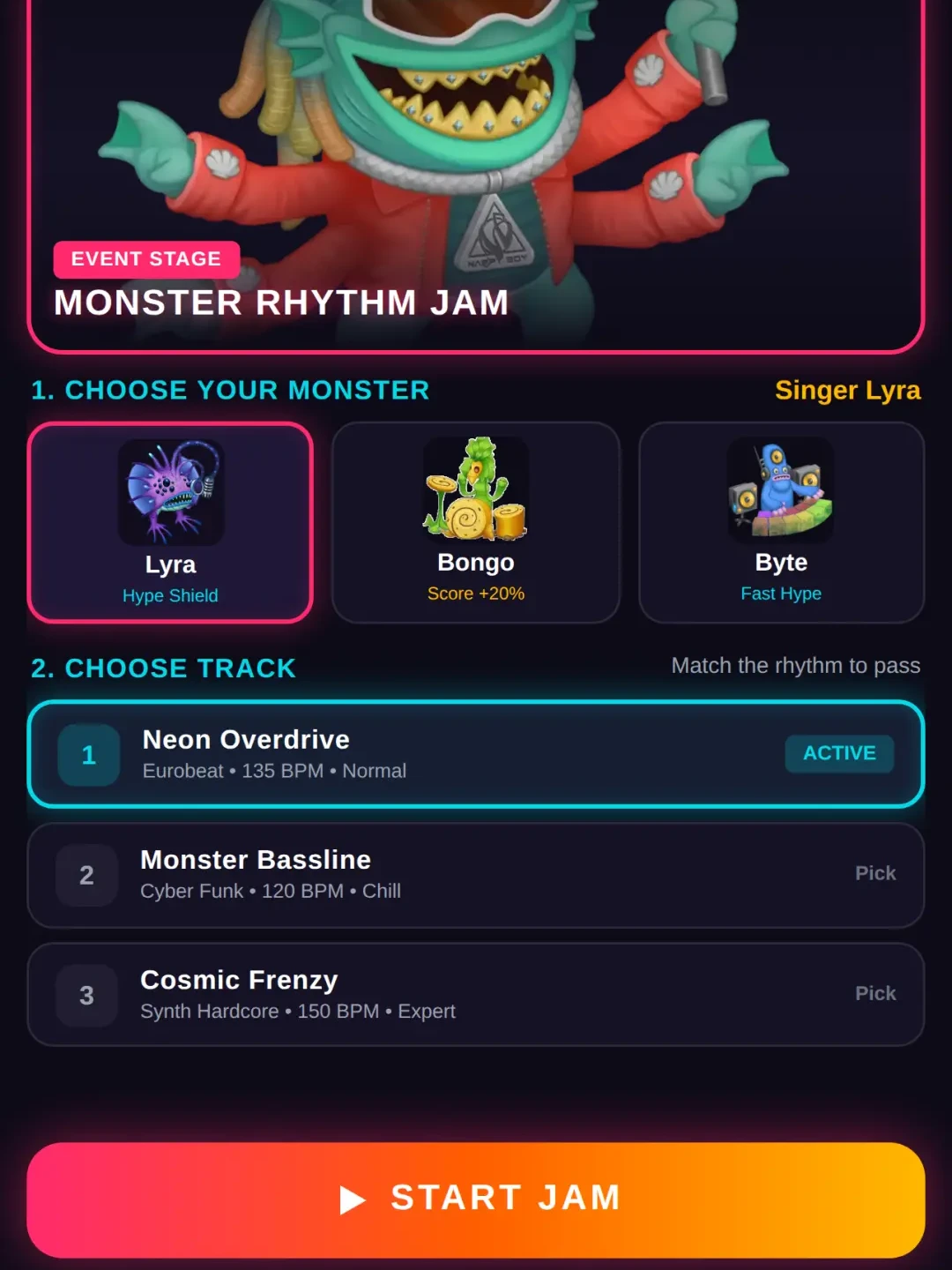Monster Rhythm Neon Arcade cover