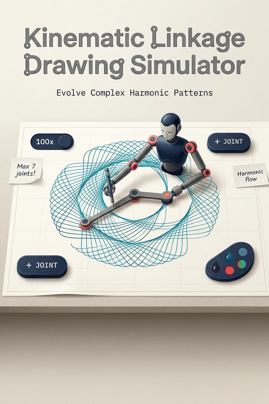 Kinematic Linkage Drawing Simulator