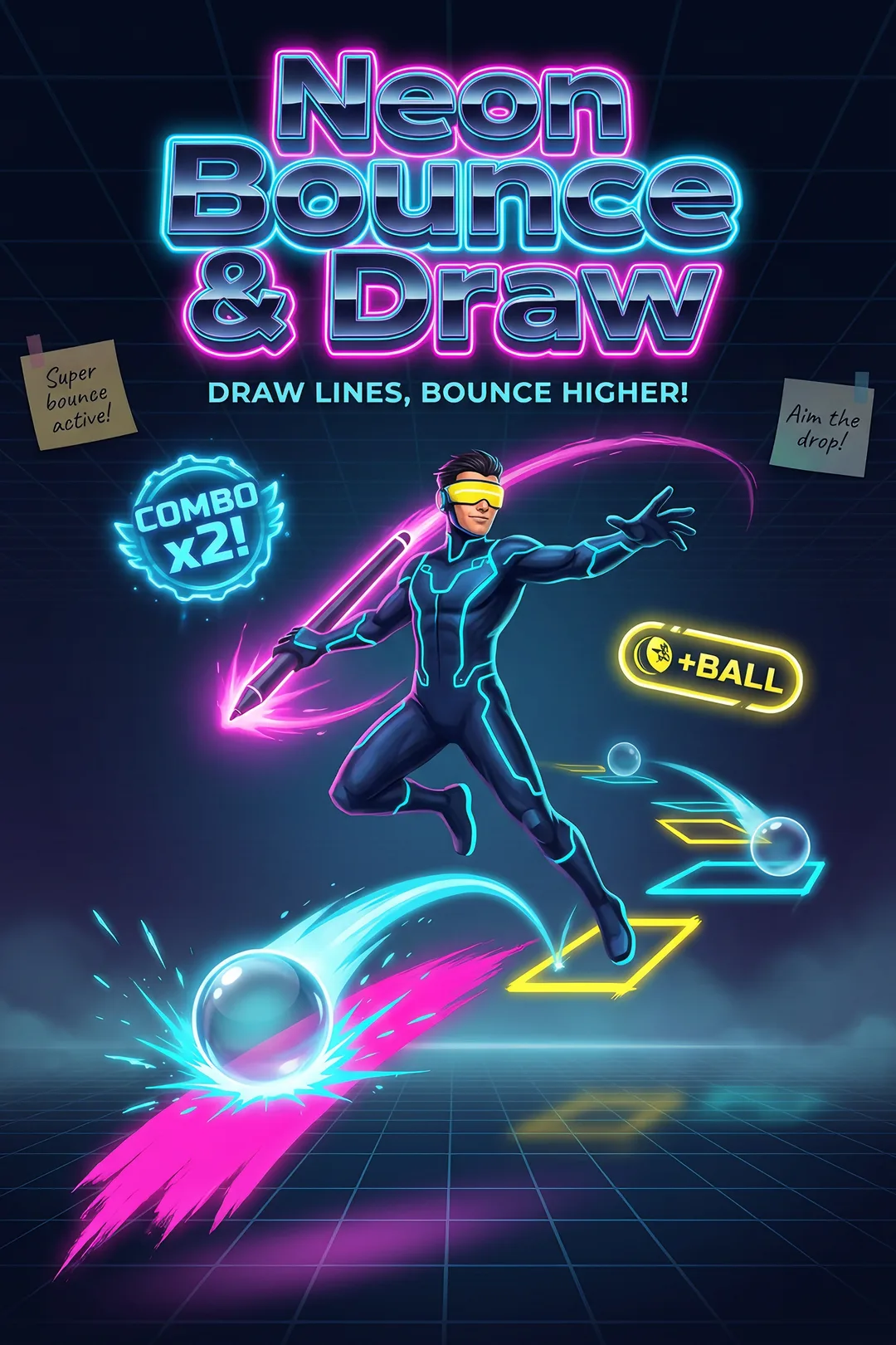 Neon Bounce & Draw