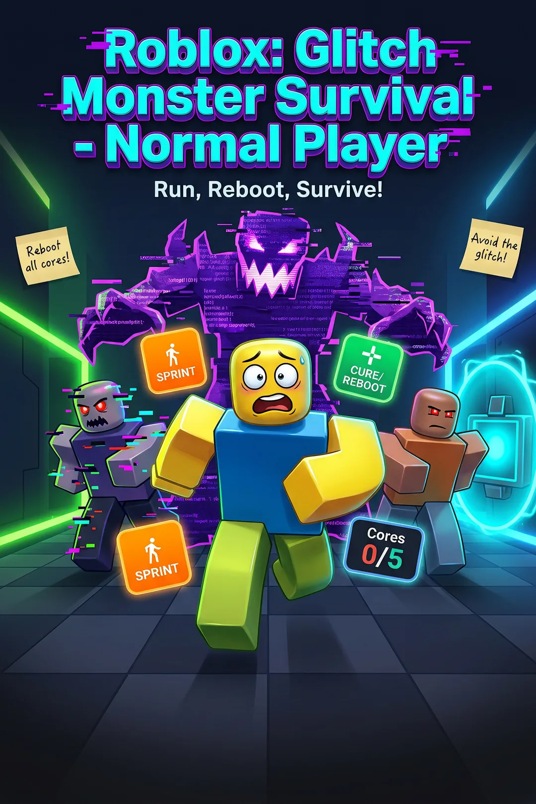 Roblox: Glitch Monster Survival - Normal Player