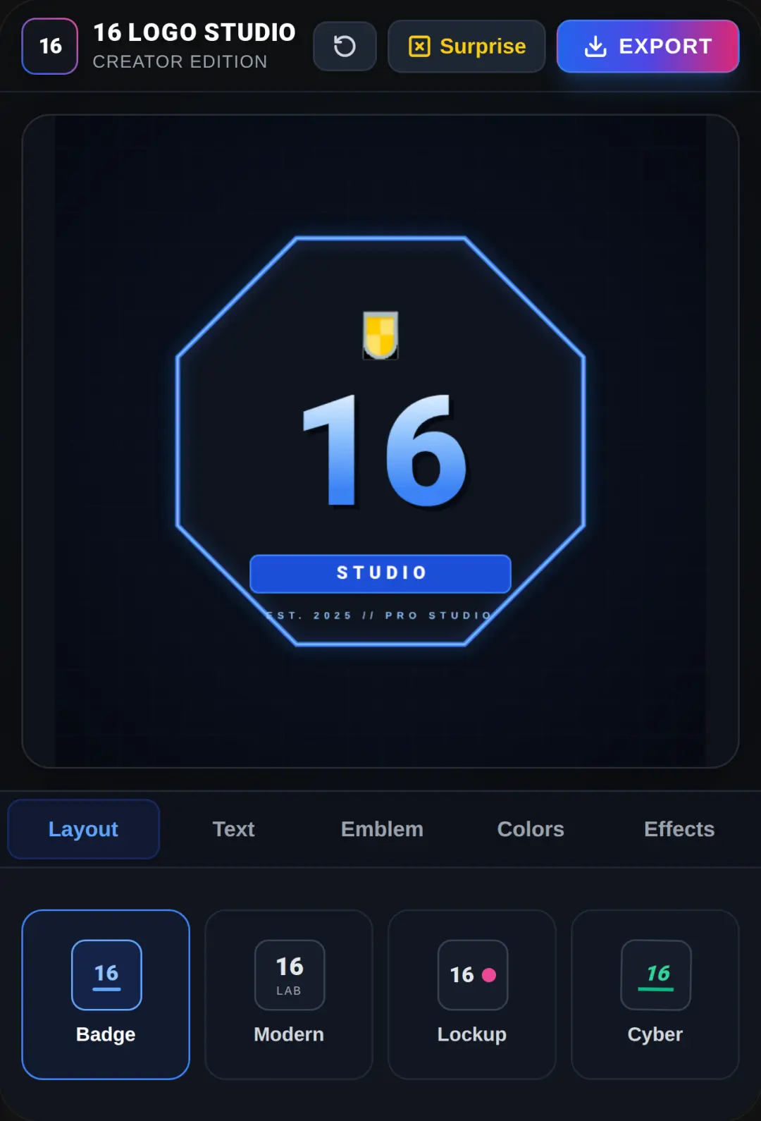 16 Logo Studio cover