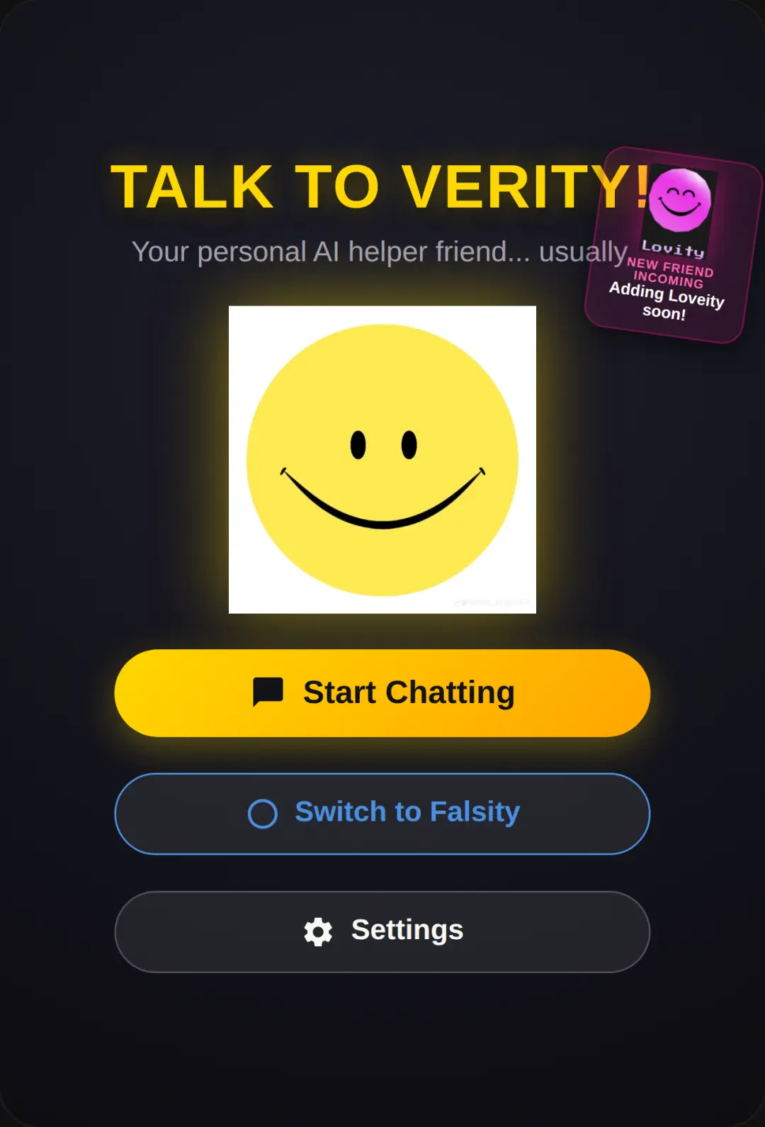 Talk to Verity and Falsity!...maybe loveity.. cover