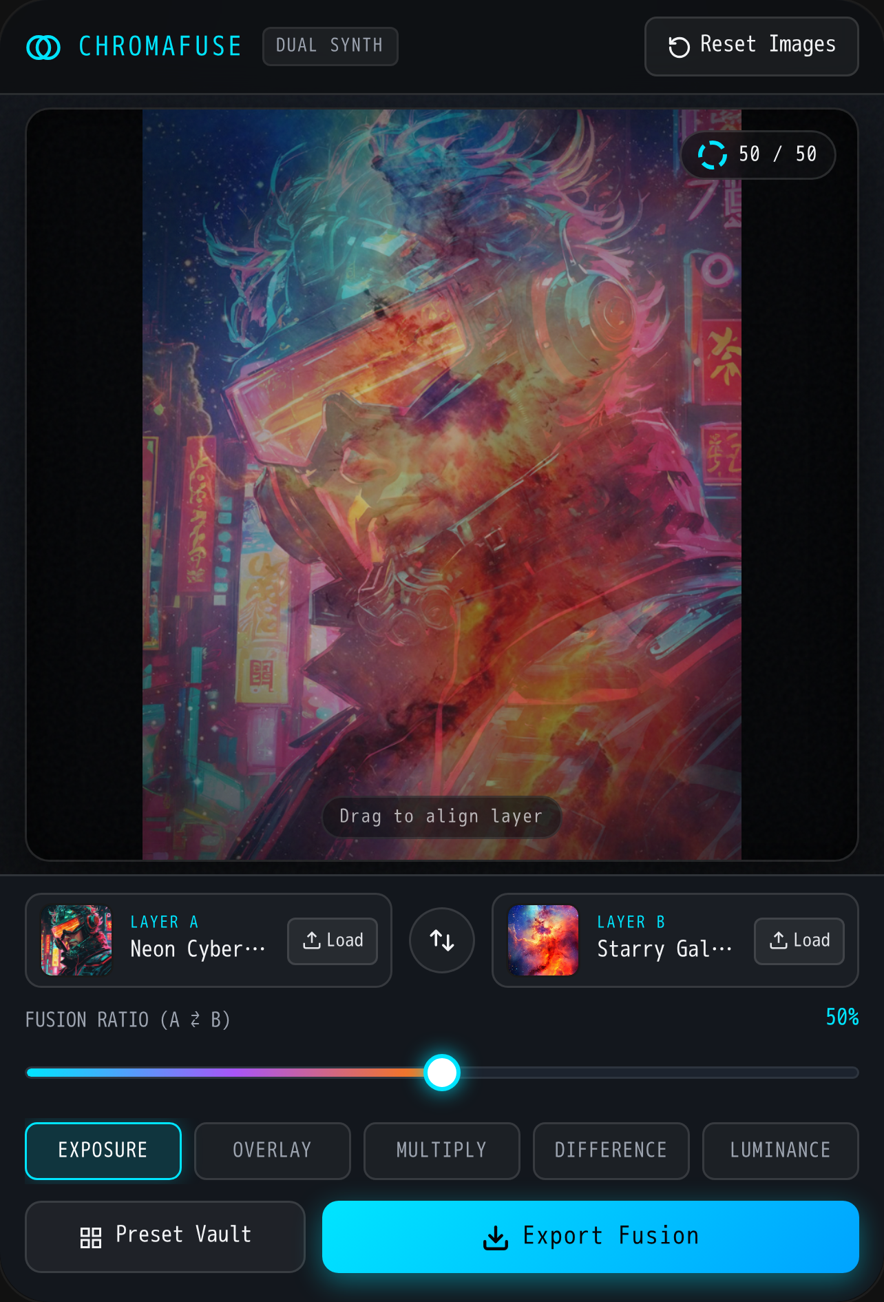 ChromaFuse — Dual Image Synthesizer cover