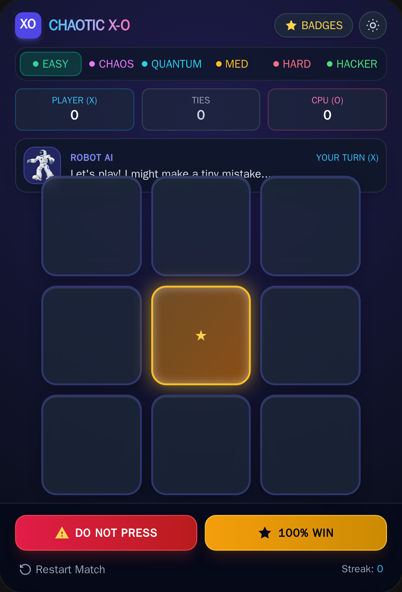 Chaotic Troll Tic-Tac-Toe cover