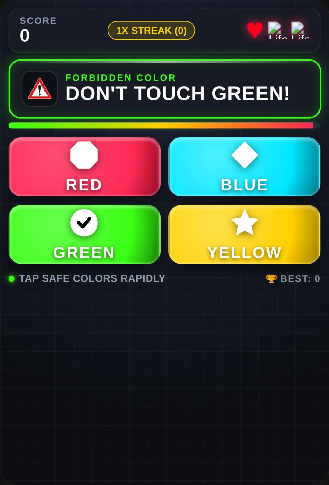 Don't Touch Red - Color Reflex Rush cover