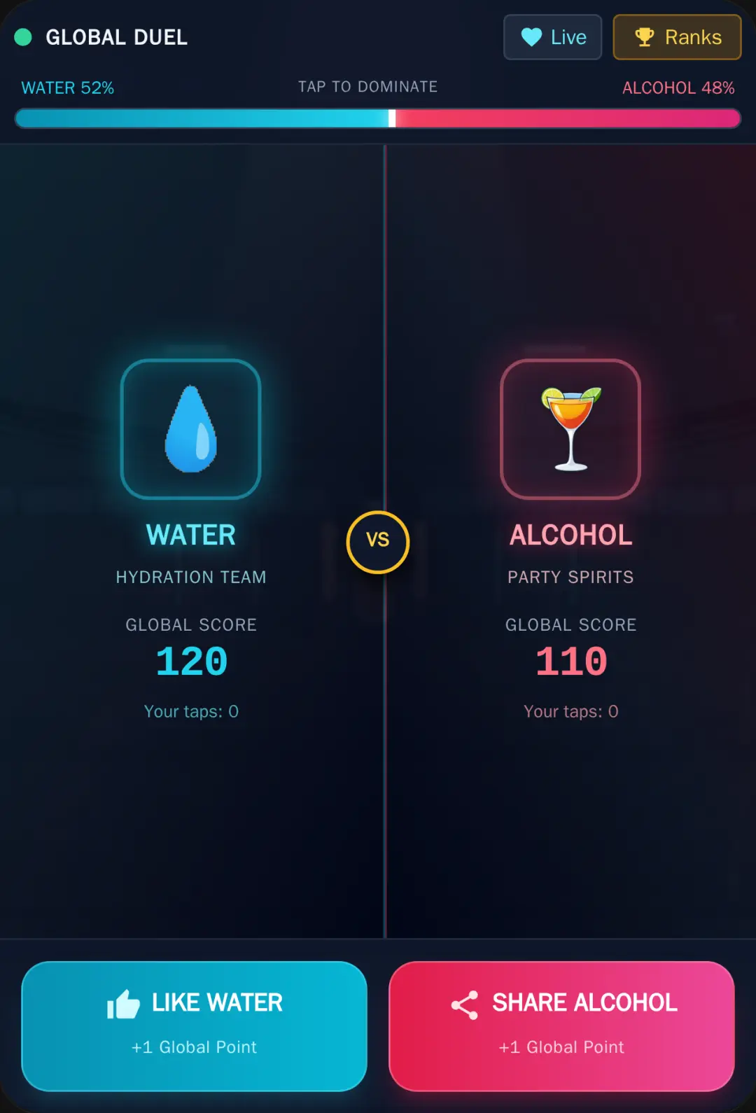 Water vs Alcohol - Global Battle cover