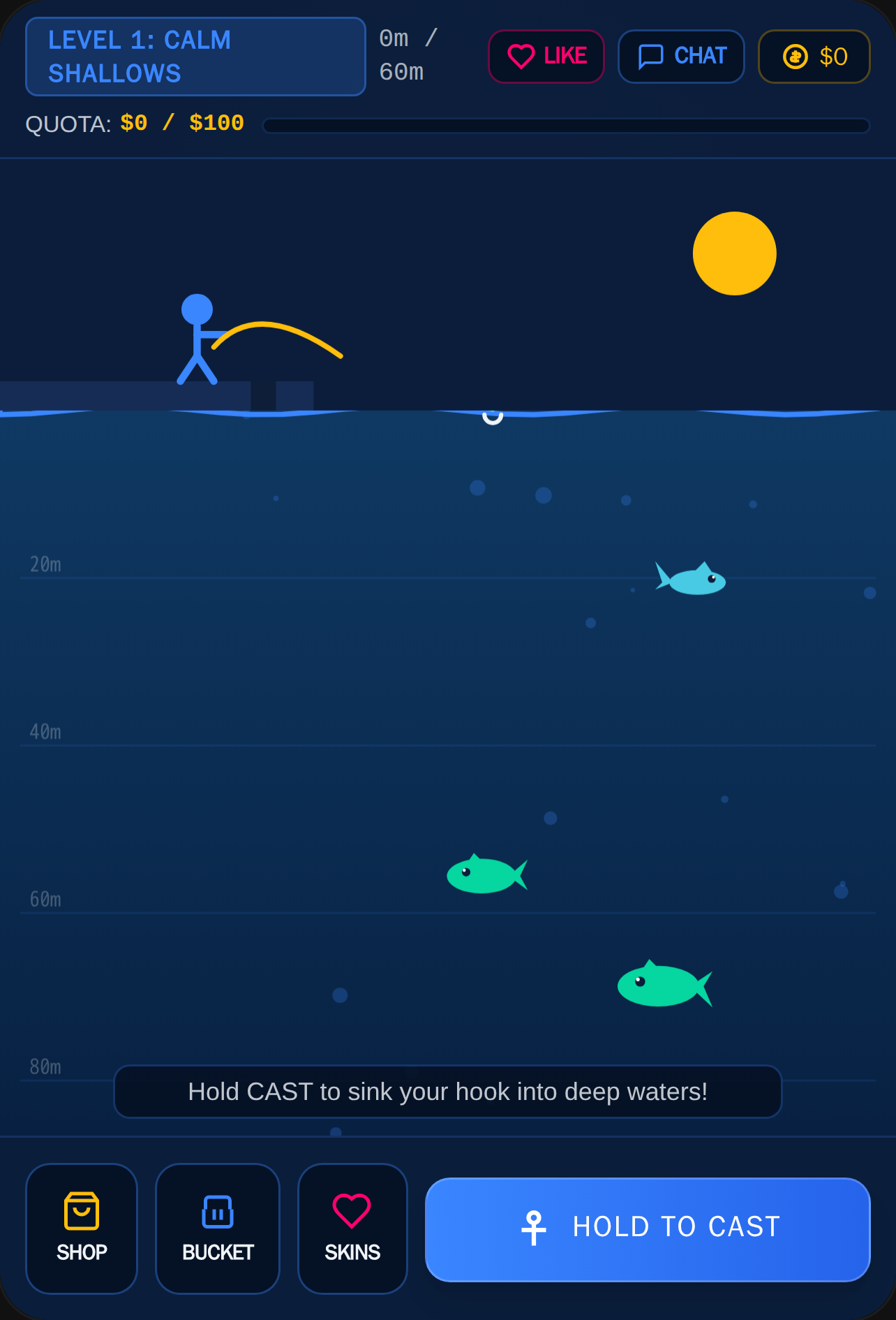Deep Sea Patience - Stickman Fishing #fish