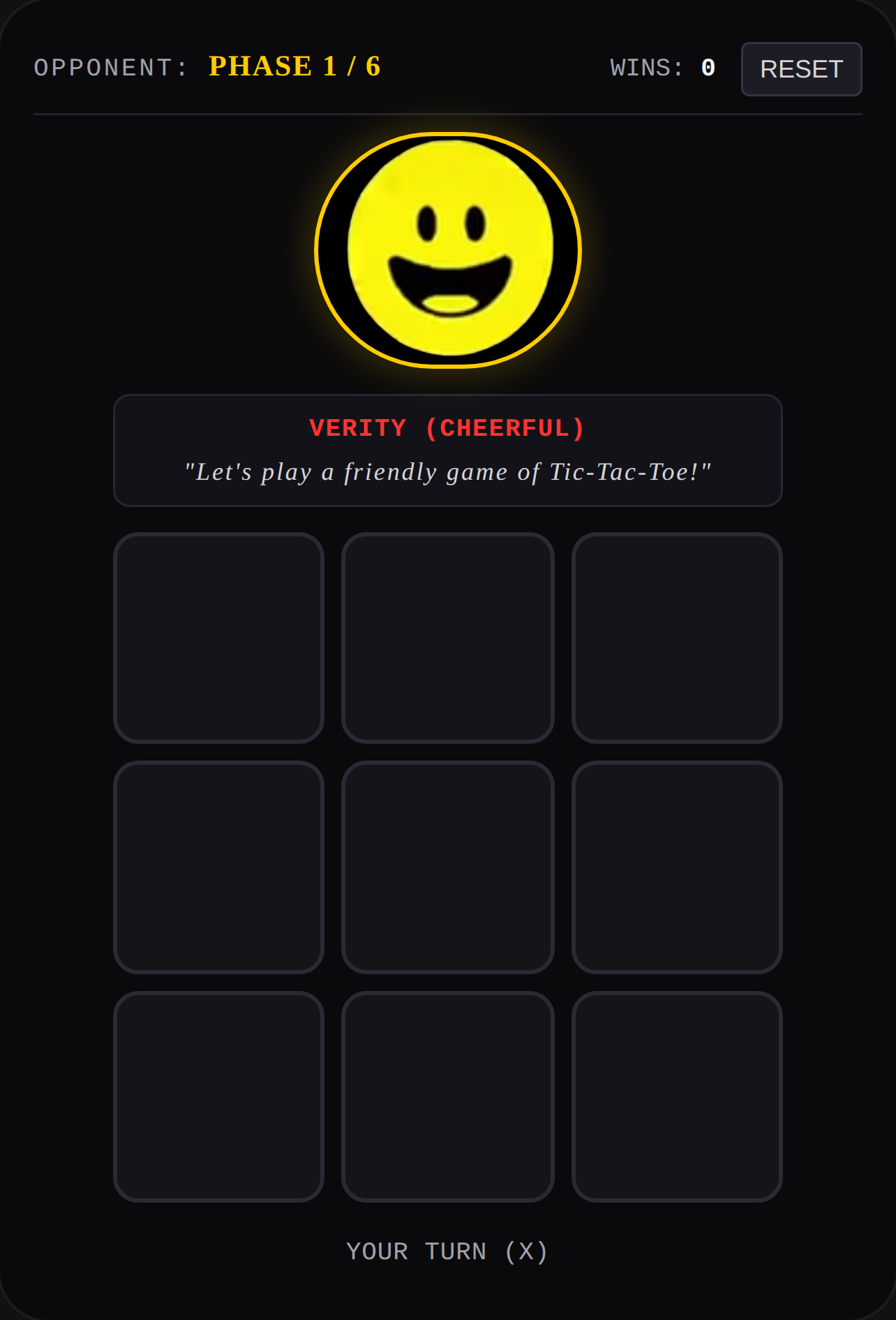 Verity: Tic-Tac-Toe cover