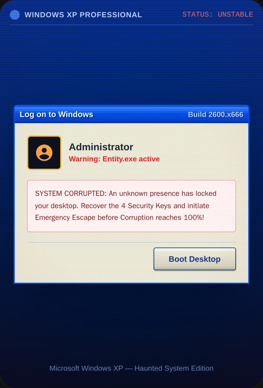 Windows XP: Corrupted OS Escape cover