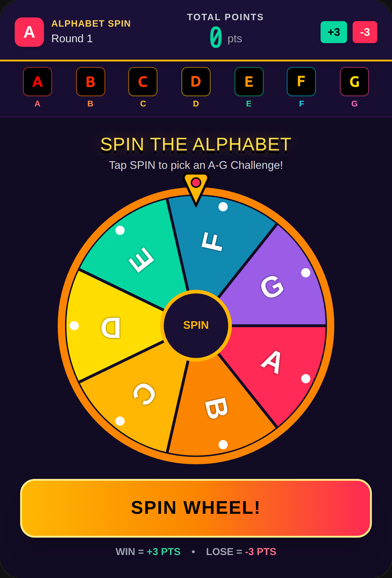 Spin the Alphabet - Challenges cover