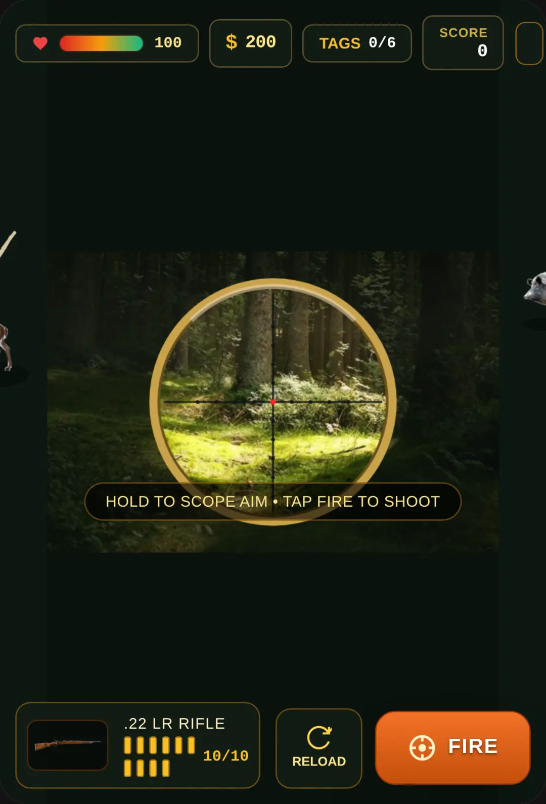 Go hunting and upgrade your guns and kill tons of animals but be awareof attacks cover