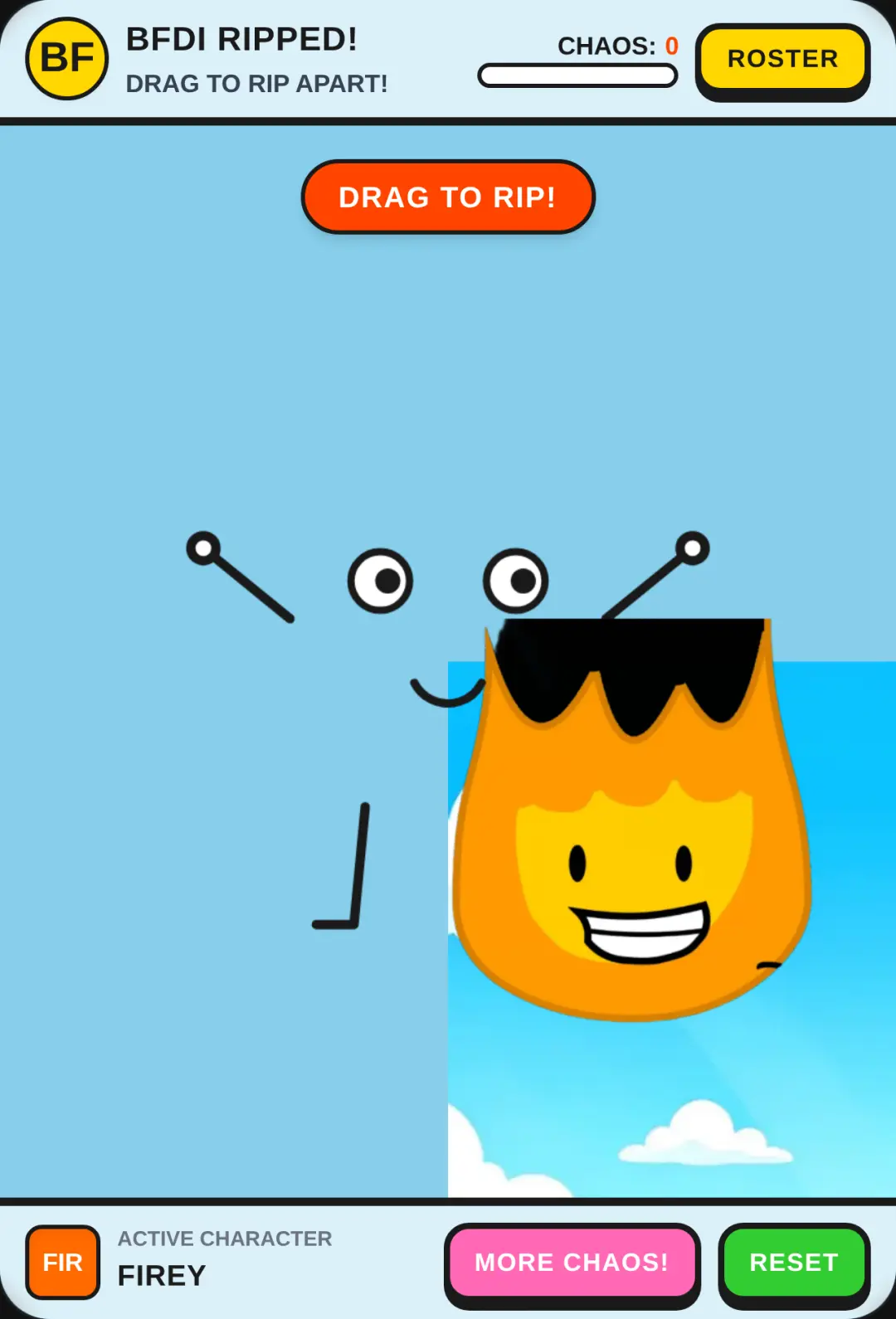 BFDI Chaos Rip cover