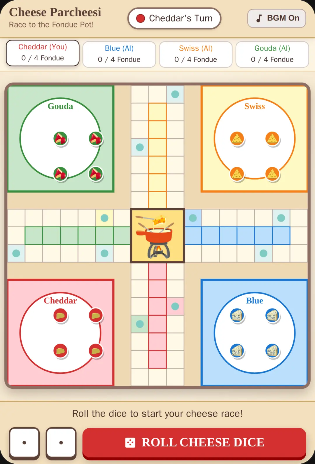Cheese Parcheesi - Fondue Feast cover