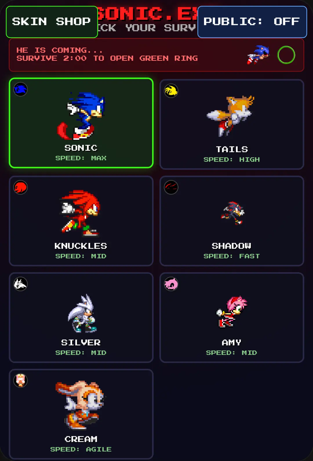 Sonic.exe Survival cover
