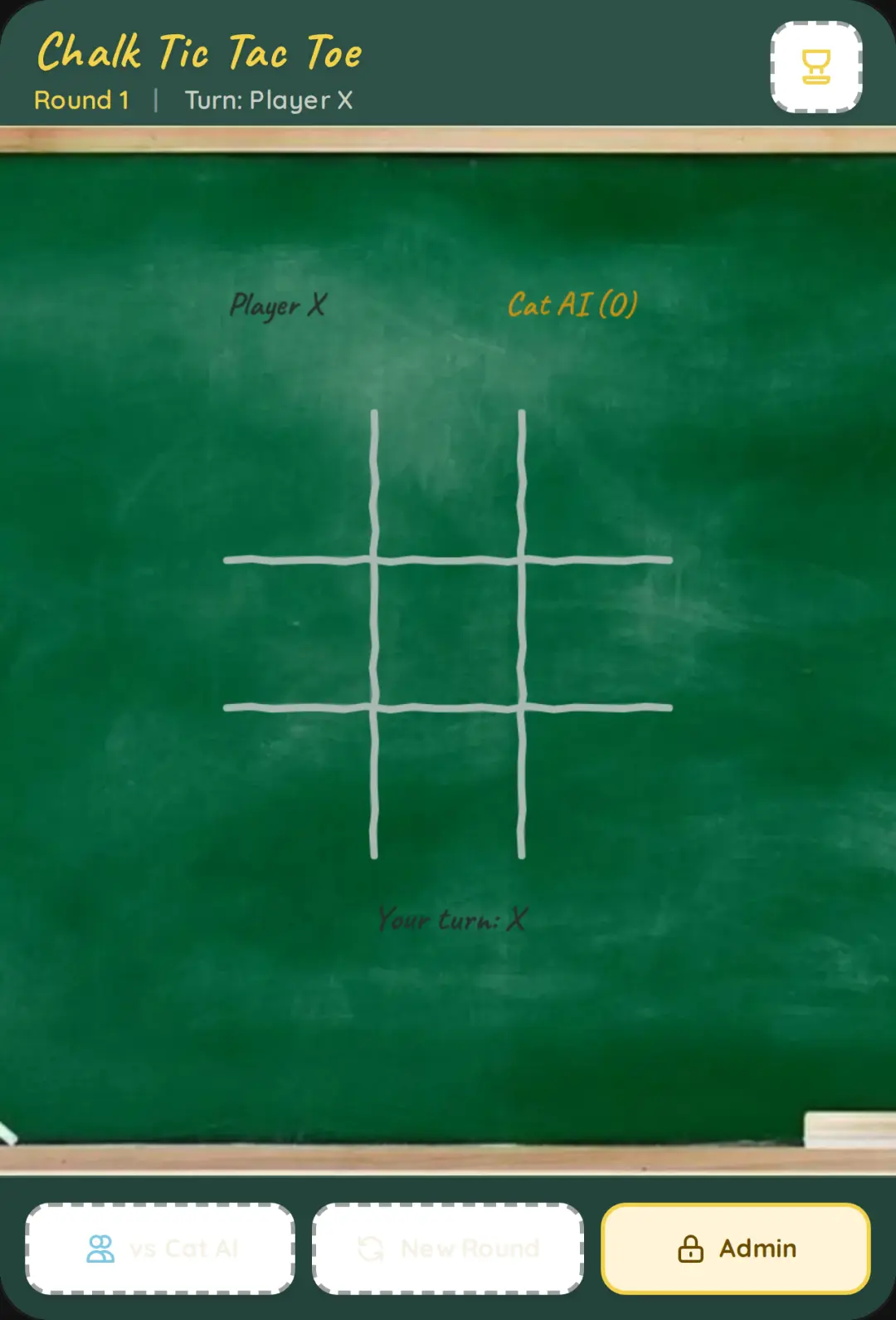 Chalkboard Tic Tac Toe cover