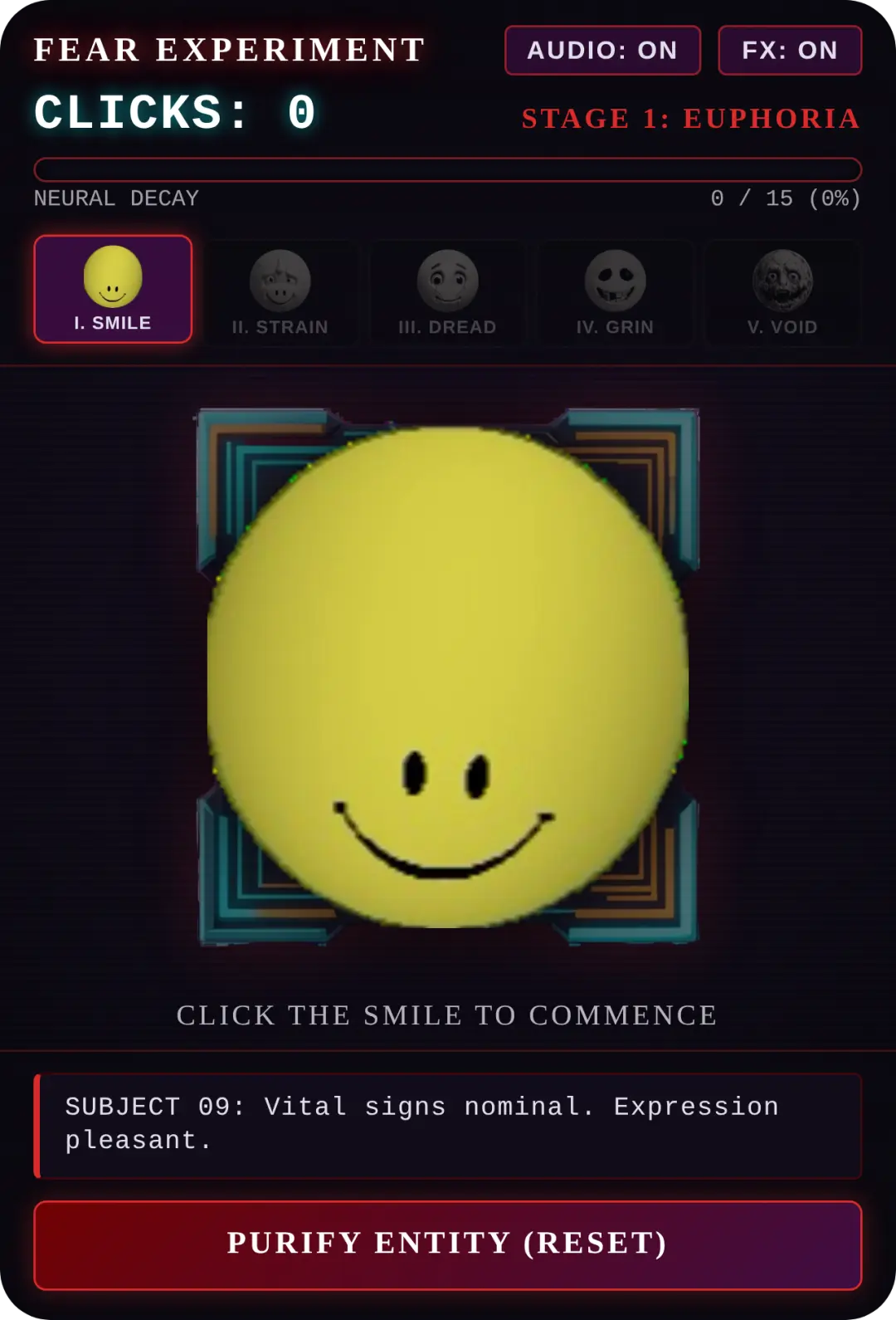 FEAR EXPERIMENT // EMOJI COLLAPSE cover