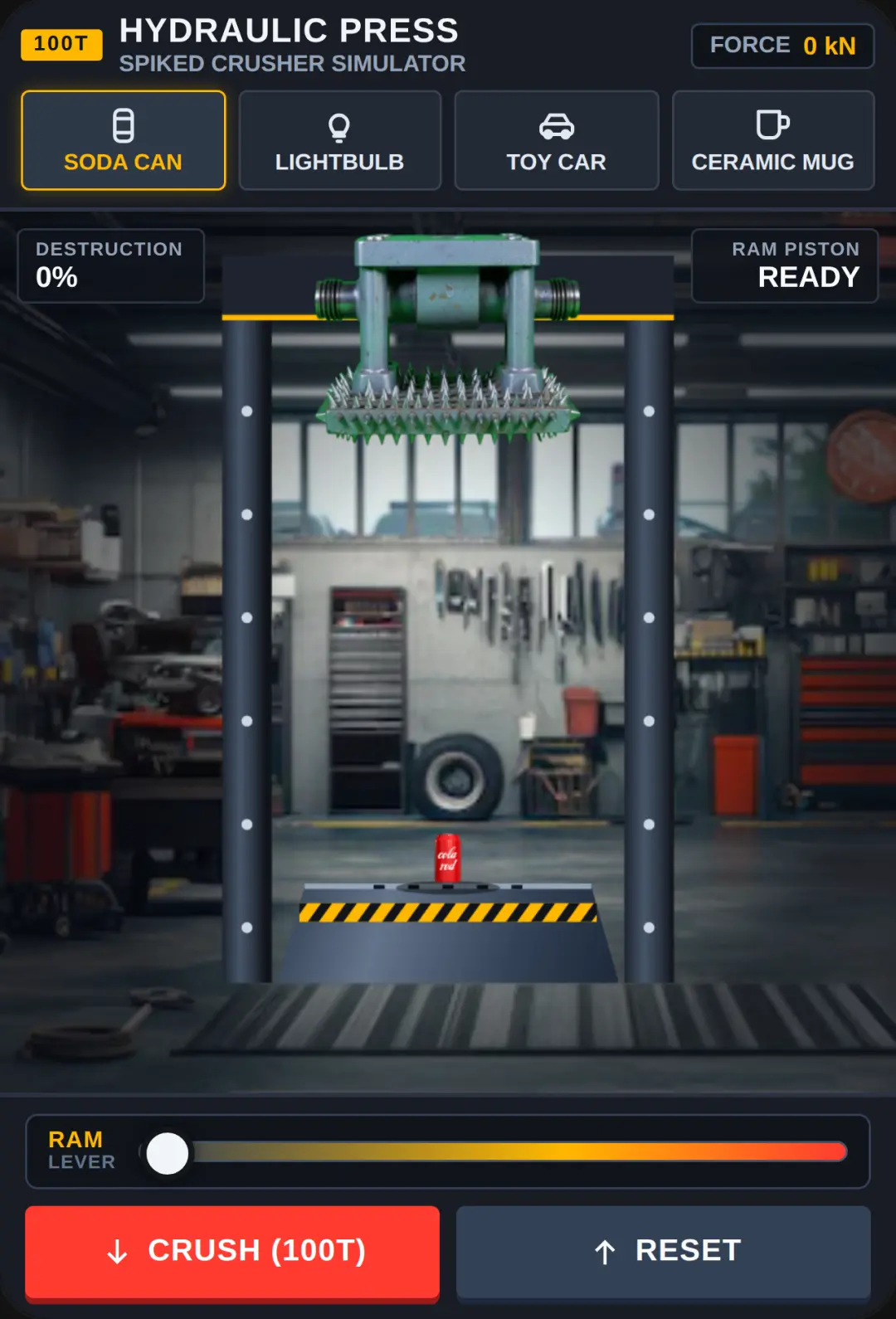 Hydraulic Press Crushing Simulator cover