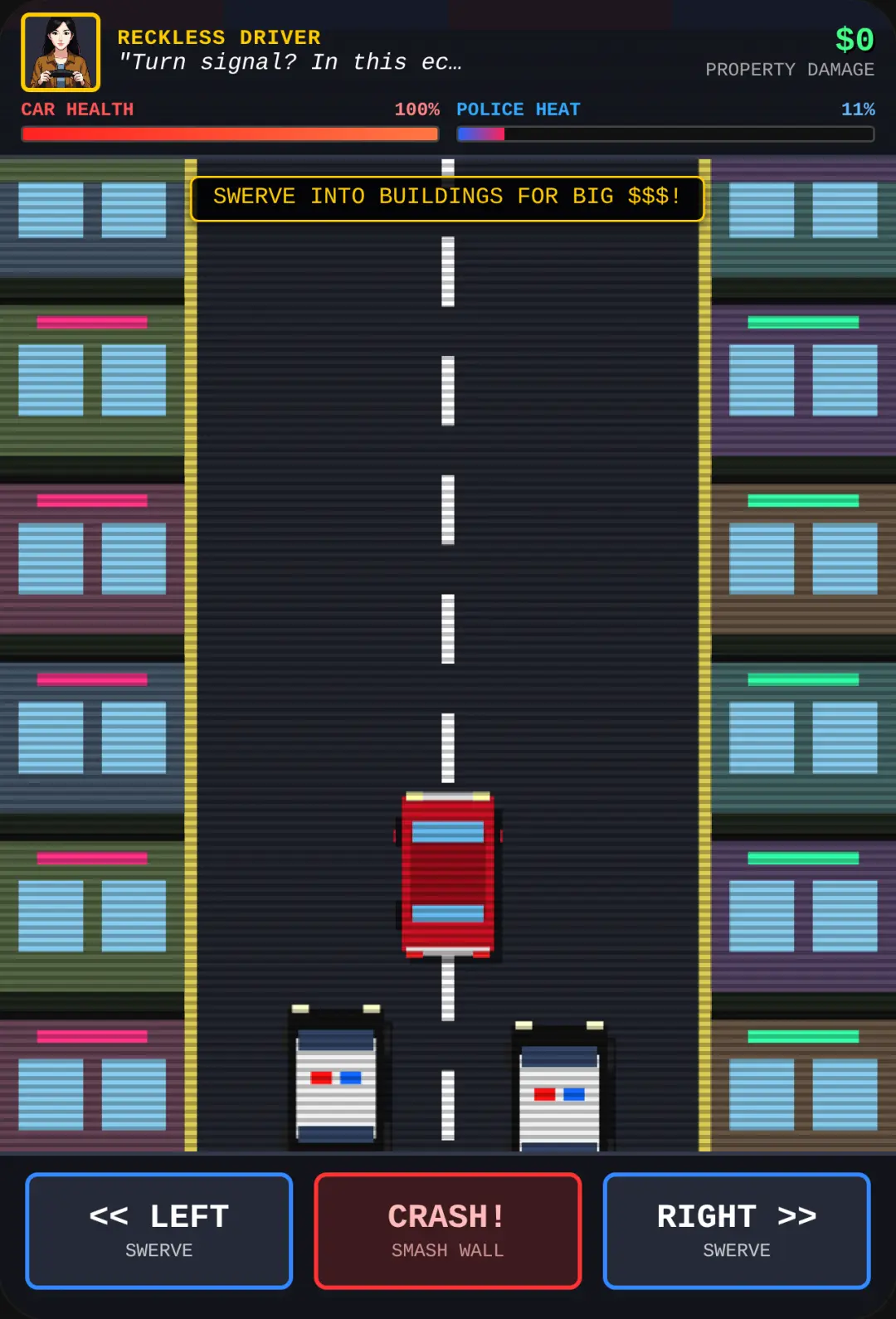 Asian woman driving simulator SATIRE cover